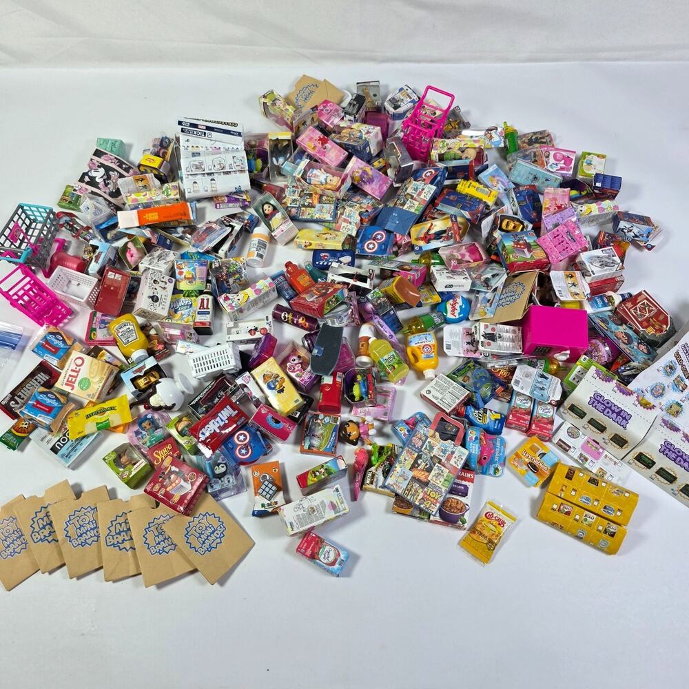 Zuru Mini Brands Huge Lot Over 200+ Pcs Mixed Toys Food Toys Some Duplicates
